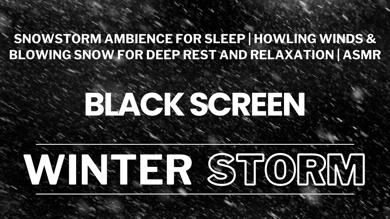 Snowstorm Ambience for Sleep | Howling Winds & Blowing Snow for Deep ...