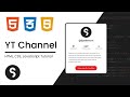 Coding A Stunning YouTube Channel Website with HTML, CSS, JavaScript - No Talking