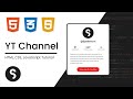 Coding a stunning youtube channel website with html css javascript  no talking