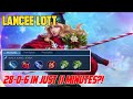 Lancelot Aggressive Gameplay by Lancee lott, 28kills in JUST 11Minutes😱!| SAVAGE! |MLBB