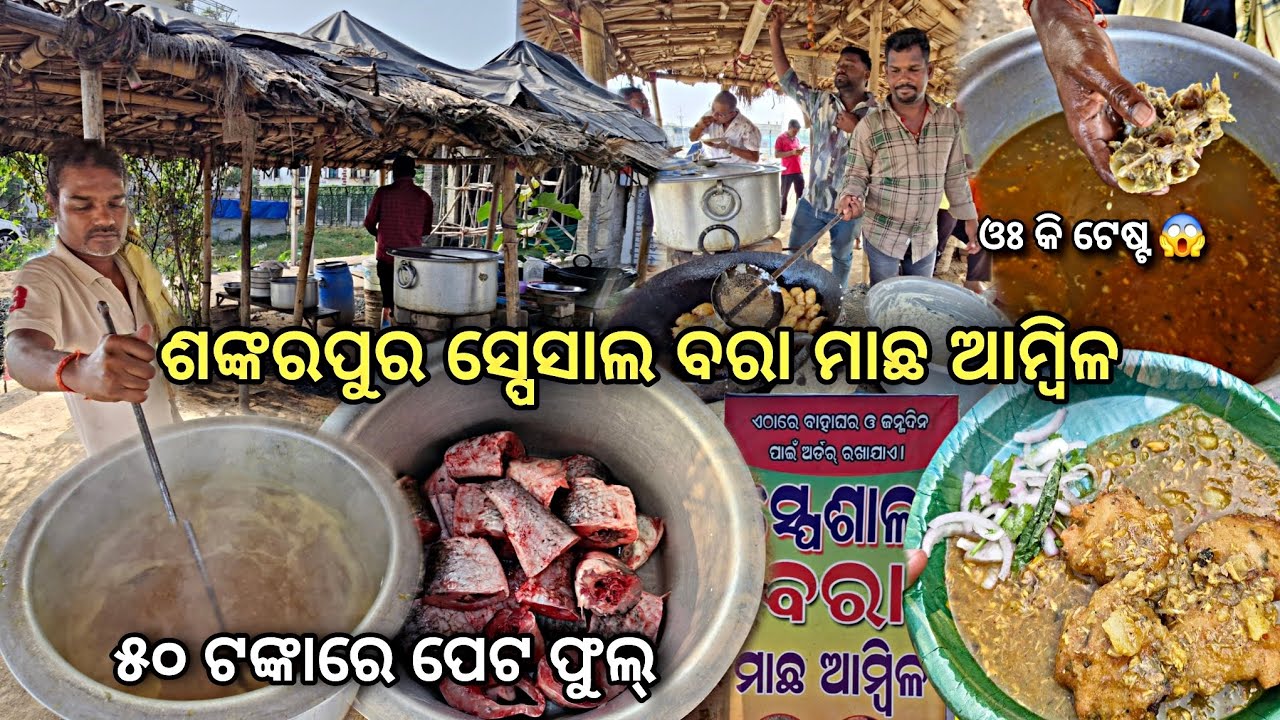 ଶଙ୍କରପୁର Famous ବରା ମାଛ ଆମ୍ବିଳ 😱 ମାତ୍ର ୫୦ ଟଙ୍କାରେ ପେଟ ଫୁଲ୍ 😀 ଓଃ କି ଟେଷ୍ଟ #bhukkadboyz 