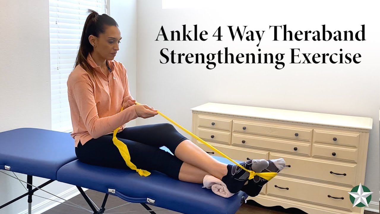 Ankle 4 Way Theraband Stretch Demonstration - Physical Therapy ...