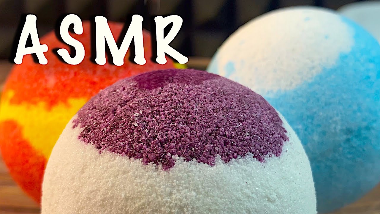 Асмр видео. Бомбочки для ванны, шипение и пузырьки.