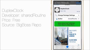 Duplex Clock: Have a second Clock In your Statusbar on iOS 7