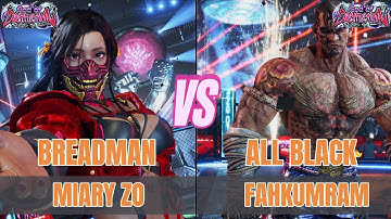 MIARY ZO (Breadman) vs. FAHKUMRAM (All Black) Tekken 8 SE2 Ranked Matches