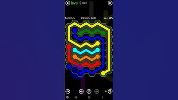 How To Solve Flow Free Hexes 8x8 Mania Level 2 Board Walk Through Solution Walkthrough