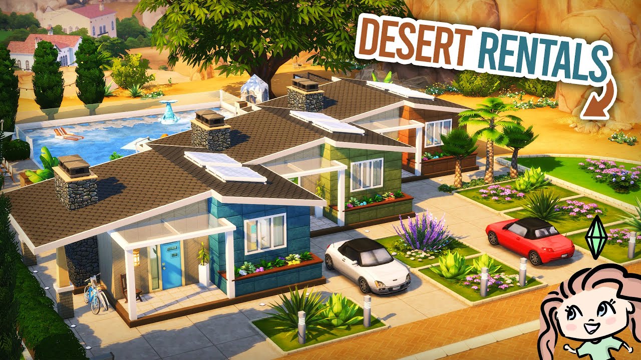 Modern Desert Rentals The Sims 4 Speed Build 🏡 YouTube