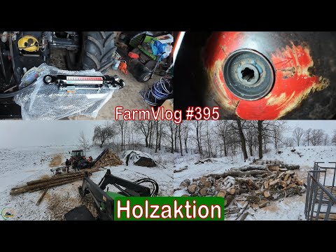 Farmvlog #395: Brennholz mit Sägespaltautomat von Taifun | neuer Oberlenker