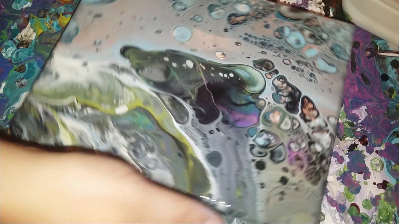 Super New Moon Frequency Fluid Art Paint Pour