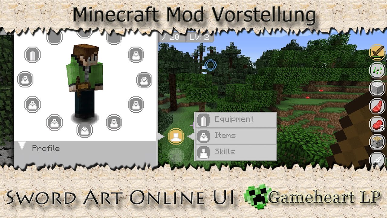 MINECRAFT Mod Vorstellung - Sword Art Online UI