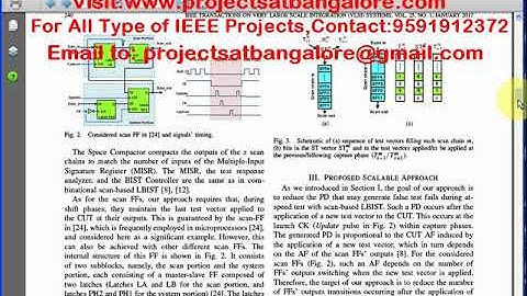Scalable Approach for Power Droop Reduction During Scan-Based Logic BIST | Projectsatbangalore