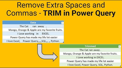 Remove Extra Spaces and Commas - TRIM in Power Query