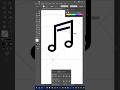 Musical notation outline icon design #icondesign #trending #tutorial #shorts