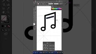Musical notation outline icon design #icondesign #trending #tutorial #shorts