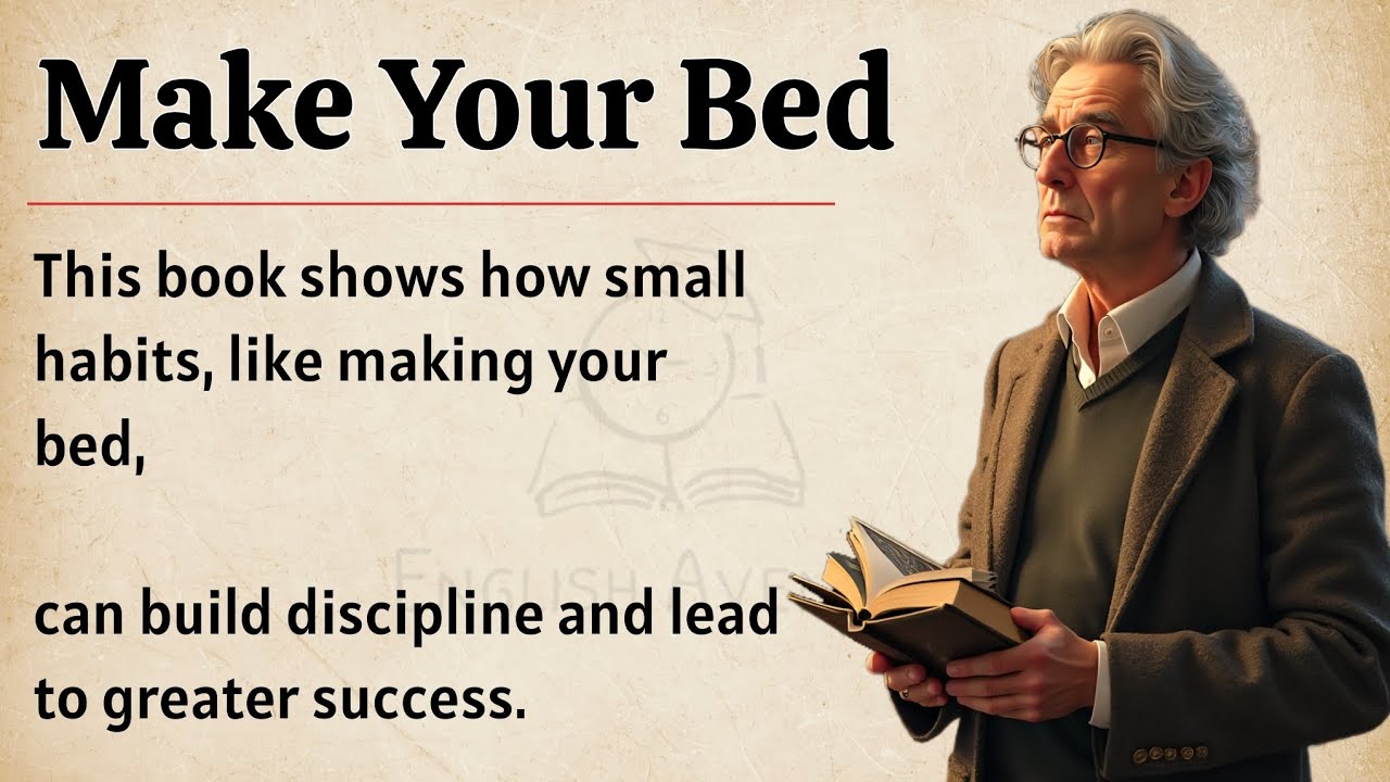 Make Your Bed || Learn English Through Book Summary 📖 || Level 3 || Improve English naturally ✅️