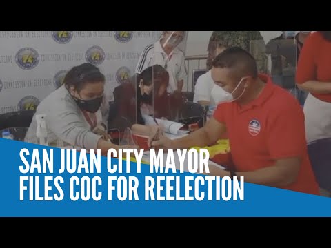 San Juan City mayor files COC for reelection