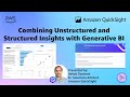 Combining Unstructured and Structured Insights with GenBI in QuickSight