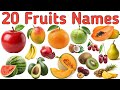 20 Fruits Name in Hindi and English | Fruits Name for Kids | बच्चों के लिए फलों के नाम | Fruits Name