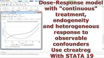 Dose Response continuous treatment endogeneity heterogeneous response confounders ctreatreg STATA 19