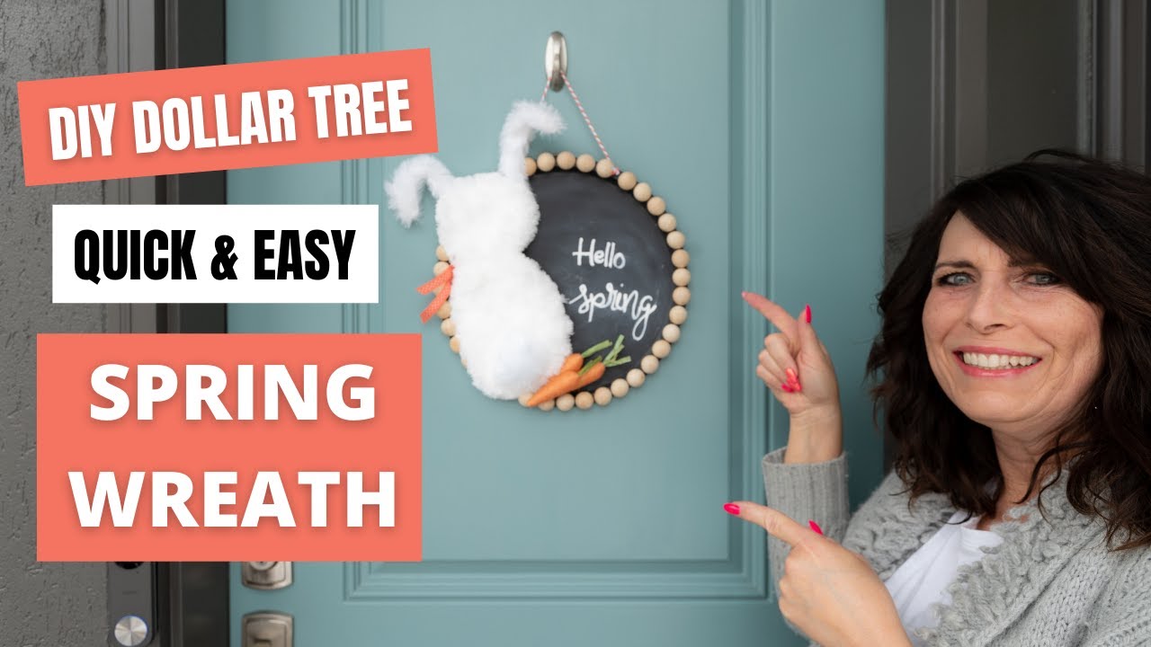 DOLLAR TREE DIY | SPRING WREATH THAT QUICK AND EASY - YouTube