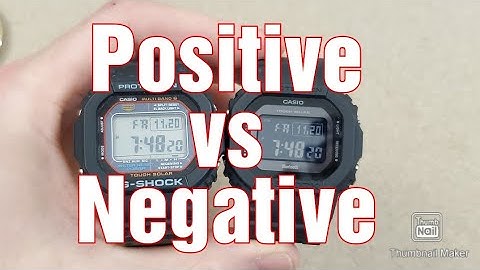 Casio G-shock square positive vs negative display