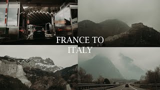 Driving from France to Italy through Mont Blanc tunnel