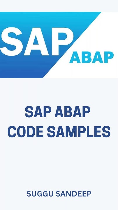 SAP ABAP Code Snippets #2023 #sap #abap - YouTube