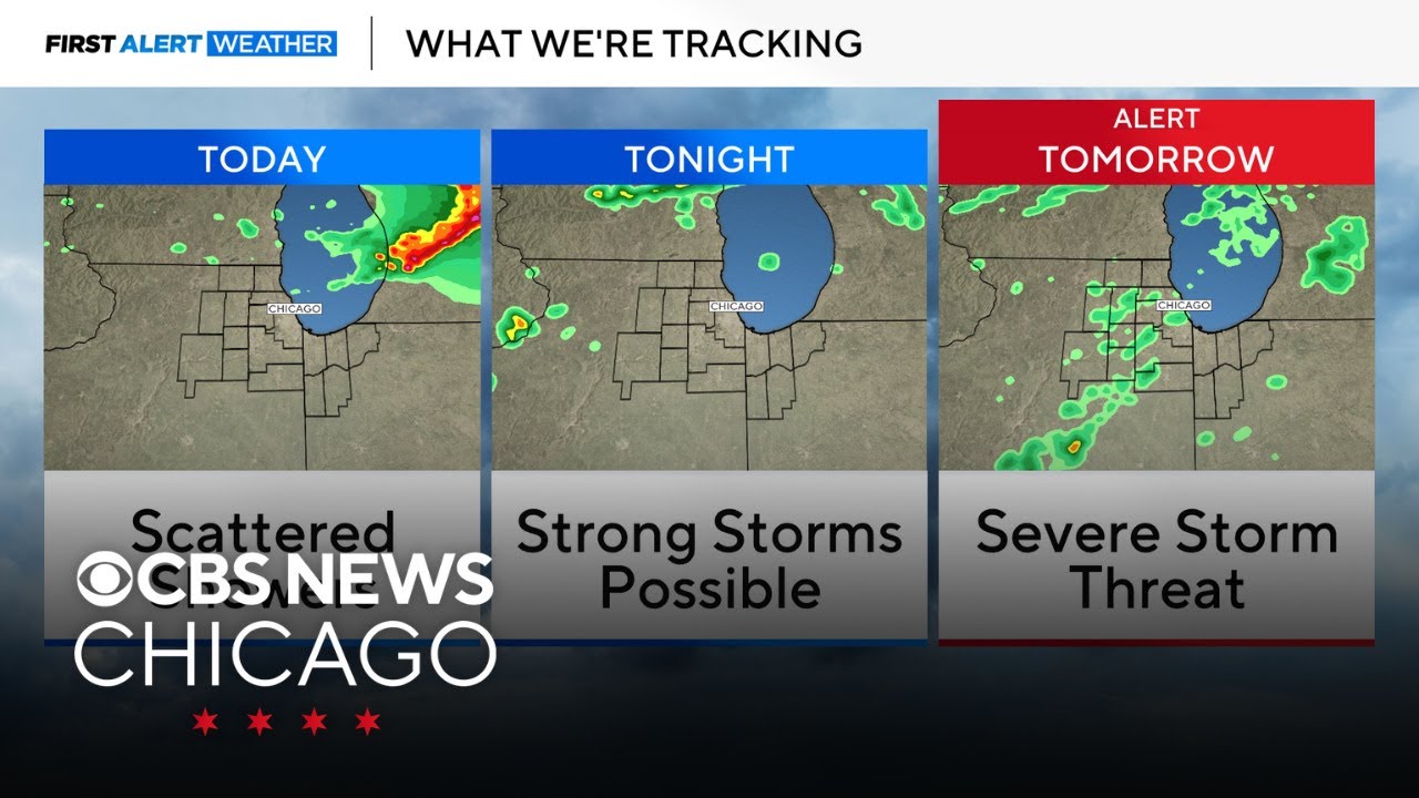 Severe storms possible Thursday night in Chicago - YouTube