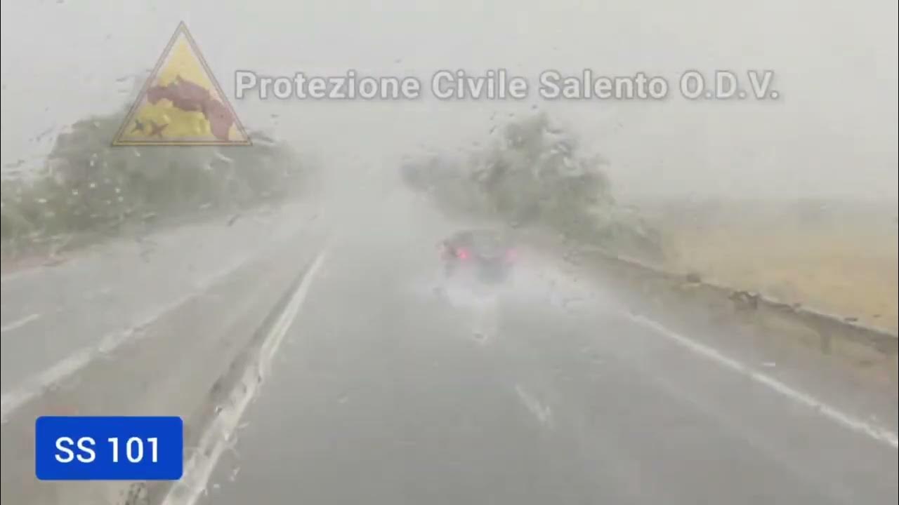 Nubifragio Statale 101 LecceGallipoli YouTube Nubifragio Statale 101 LecceGallipoli YouTube