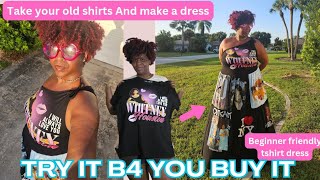 Beginner Friendly Tshirt Dress | #upcycle #tshirt