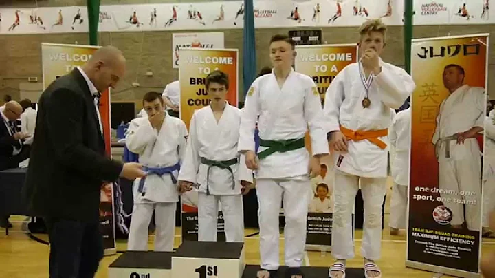 Henry Harbron BJC National Judo Champion 2015 - presentation ceremony