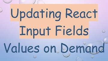 Updating React Input Fields Values on Demand