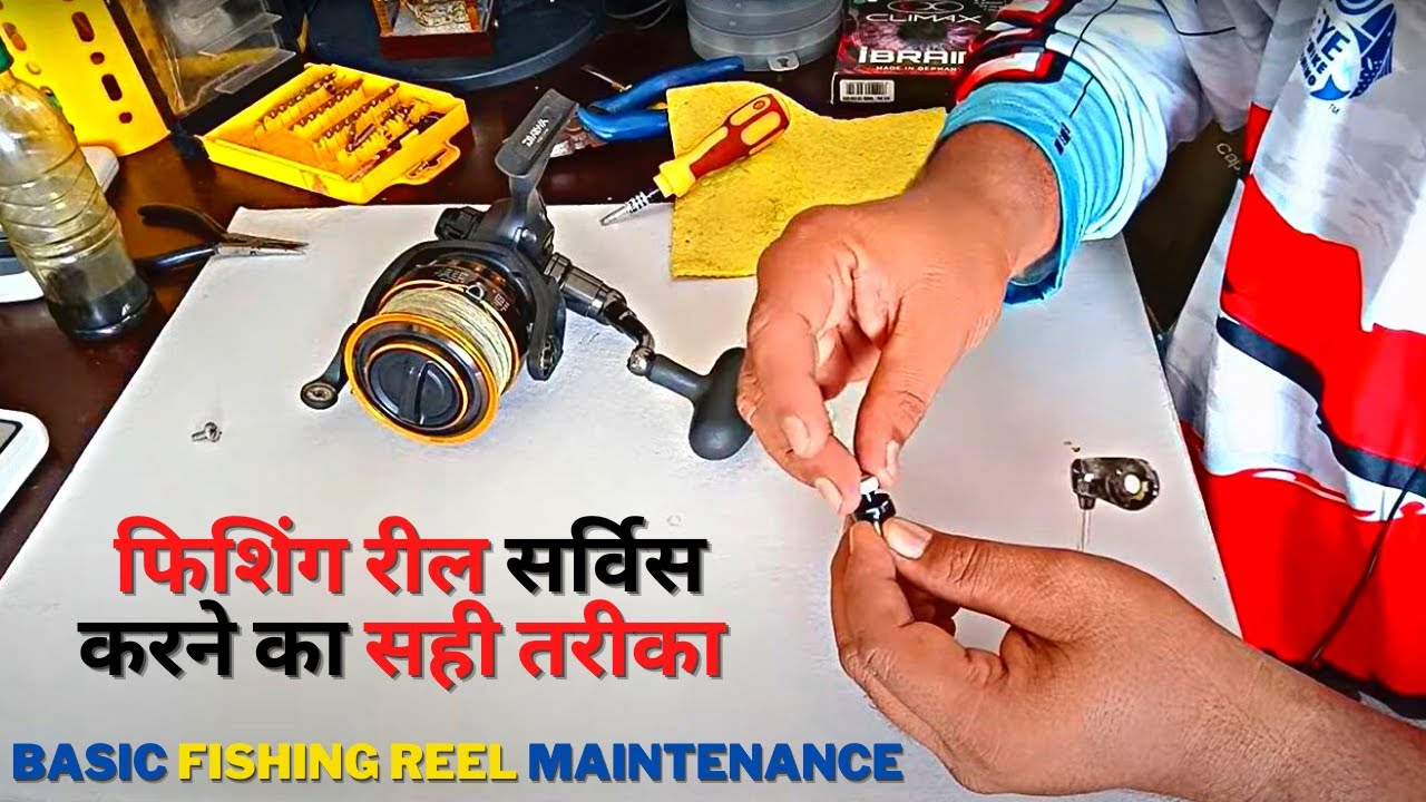 फिशिंग रील को सर्विस कैसे करें ? Basic Fishing Reel Maintenance - for  Beginners 