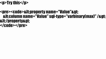 NHibernate create IMAGE instead VarBinary(max)