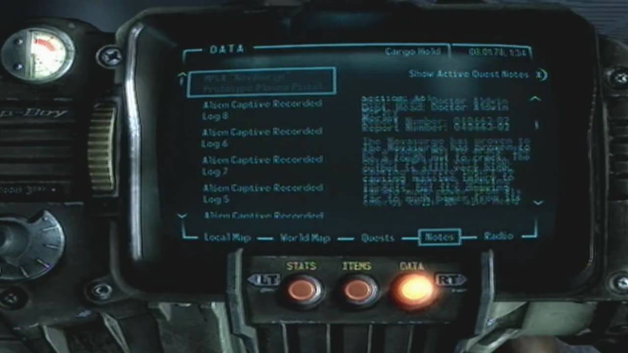 Fallout 3 Mothership Zeta DLC Among the Stars Cargo Hold and Research