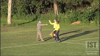REFEREE VS SPECTATOR FEUD AFTER TWO PENALTIES IN 30 SECONDS!!!