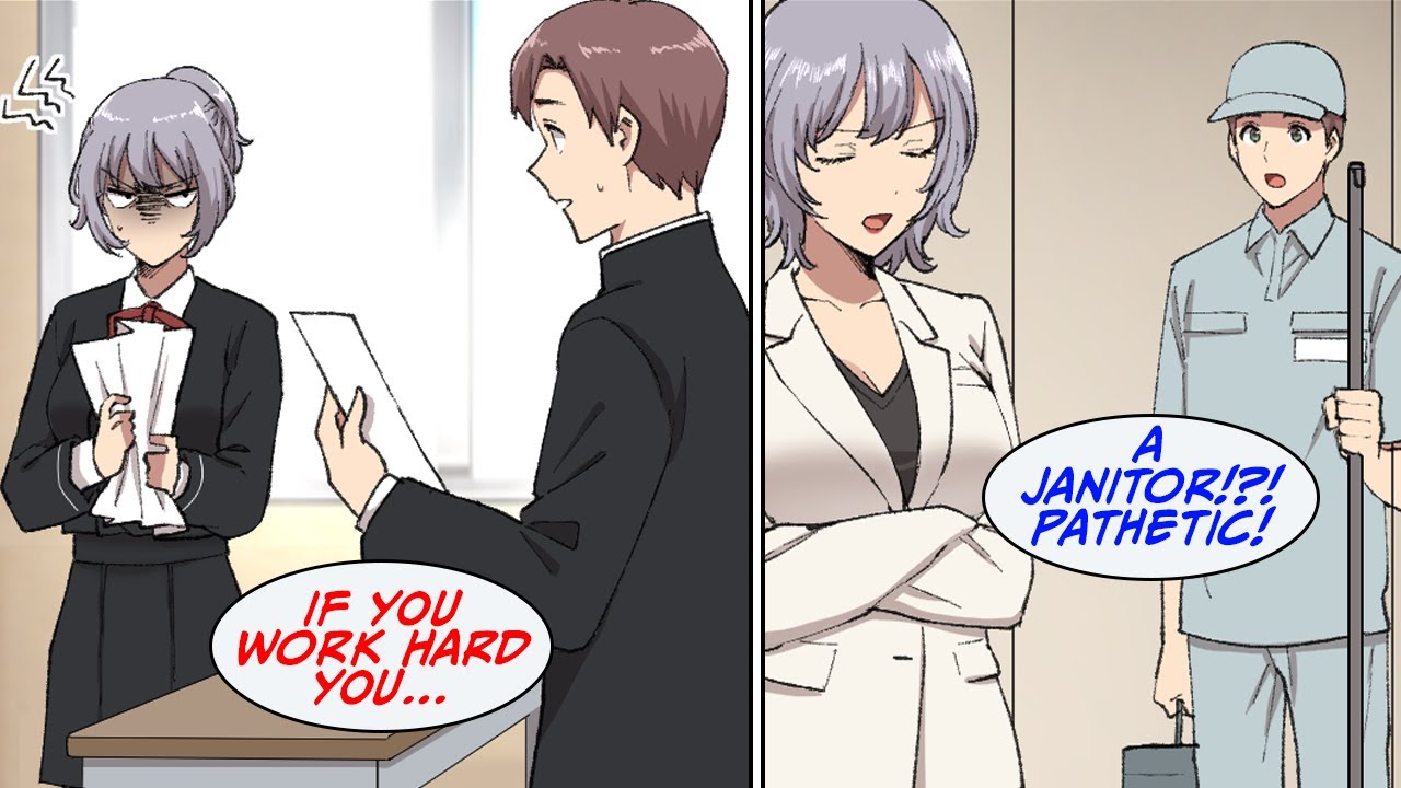 I was cleaning the shared office I ran into an old classmate but she looks down on me [Manga Dub]