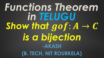 Maths 1A Functions Theorem 1 in Telugu | Lecture Notes in Description