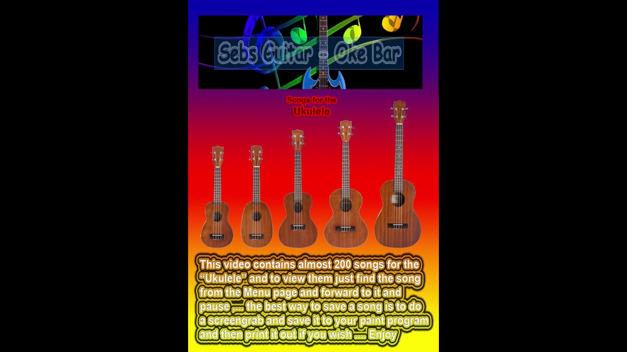 Seb's Ukulele Songbook (Easy Read) YouTube