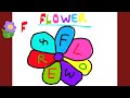 Drawing for kids educational video f for flower #flower