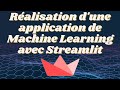 Ralisation dune application de machine learning avec streamlit et scikitlearn  python partie 1