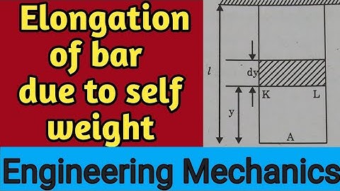 Elongation of a bar due to self weight | simple stress & strain13 | Engg Mechanics | Sumit Dwivedi |