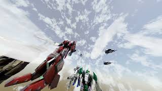 Robotech Red Veritech Alpha transformation,  it destroys Invid / 機甲創世記モスピーダ AFC-01 レギオス 変形 とインビトの破壊
