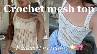 Pinterest inspo edition: crochet mesh top.