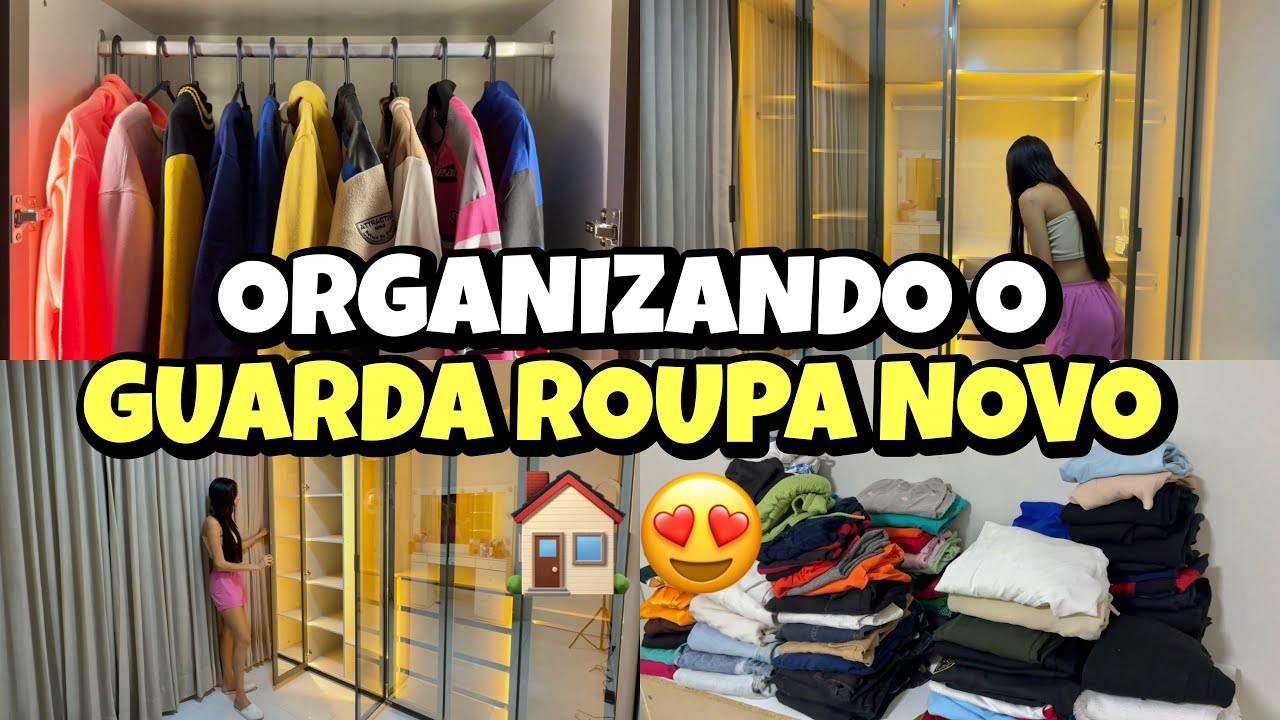VLOGÃO| arrumando as roupas| organizando o guarda roupa novo🏠💖✨