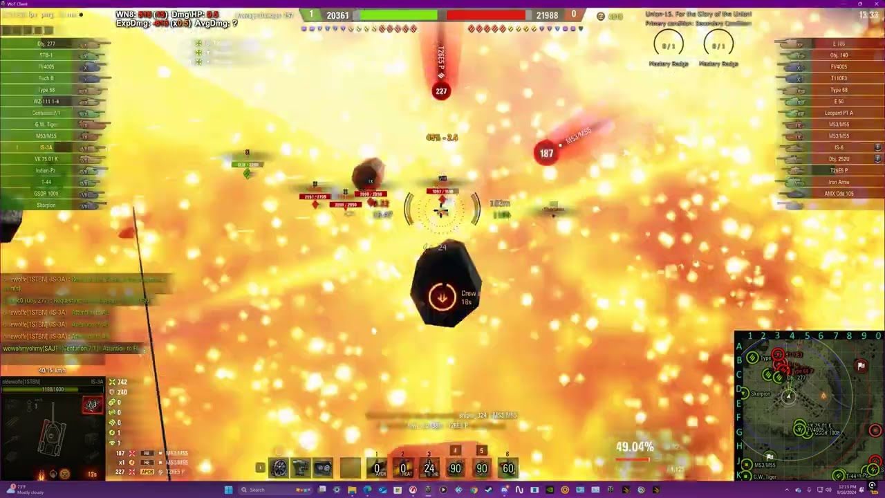 IS3A Tier 10 Game Full HE - Westfield - NA World of Tanks 2024 09 16   12 10 38 01