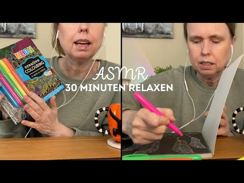 ASMR - 30 minuten relaxen ✨ met thee, kleuren en kletsen 💤🖍️ (ASMR Nederlands)