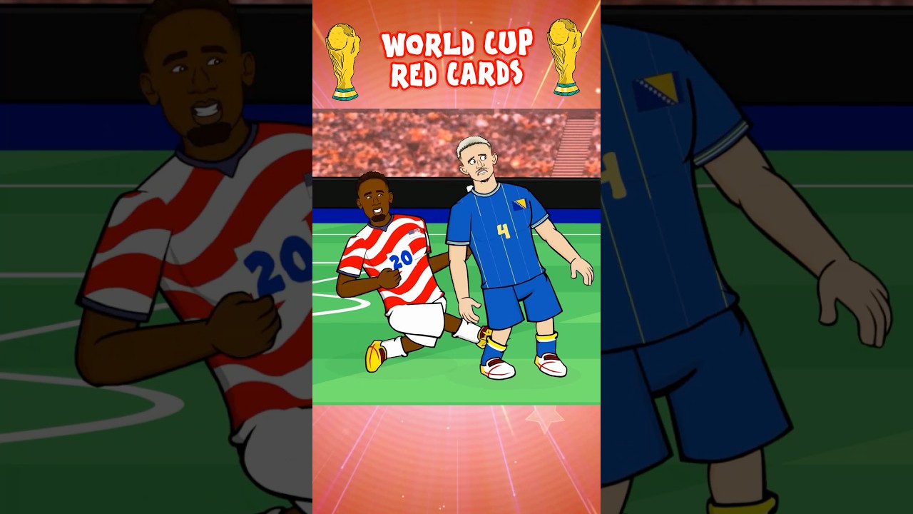 How World Cup red cards work🤣 USA vs Bosnia #worldcup #highlights #redcard