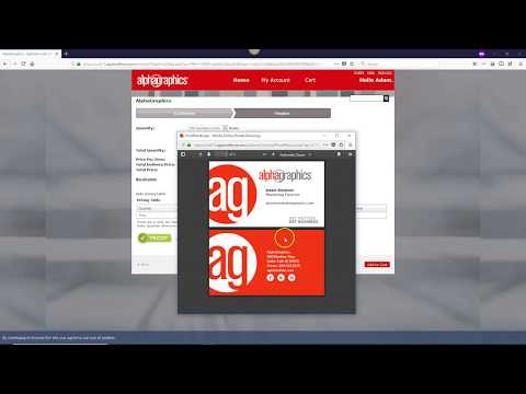agOnline Tutorial - Business Card Ordering Process