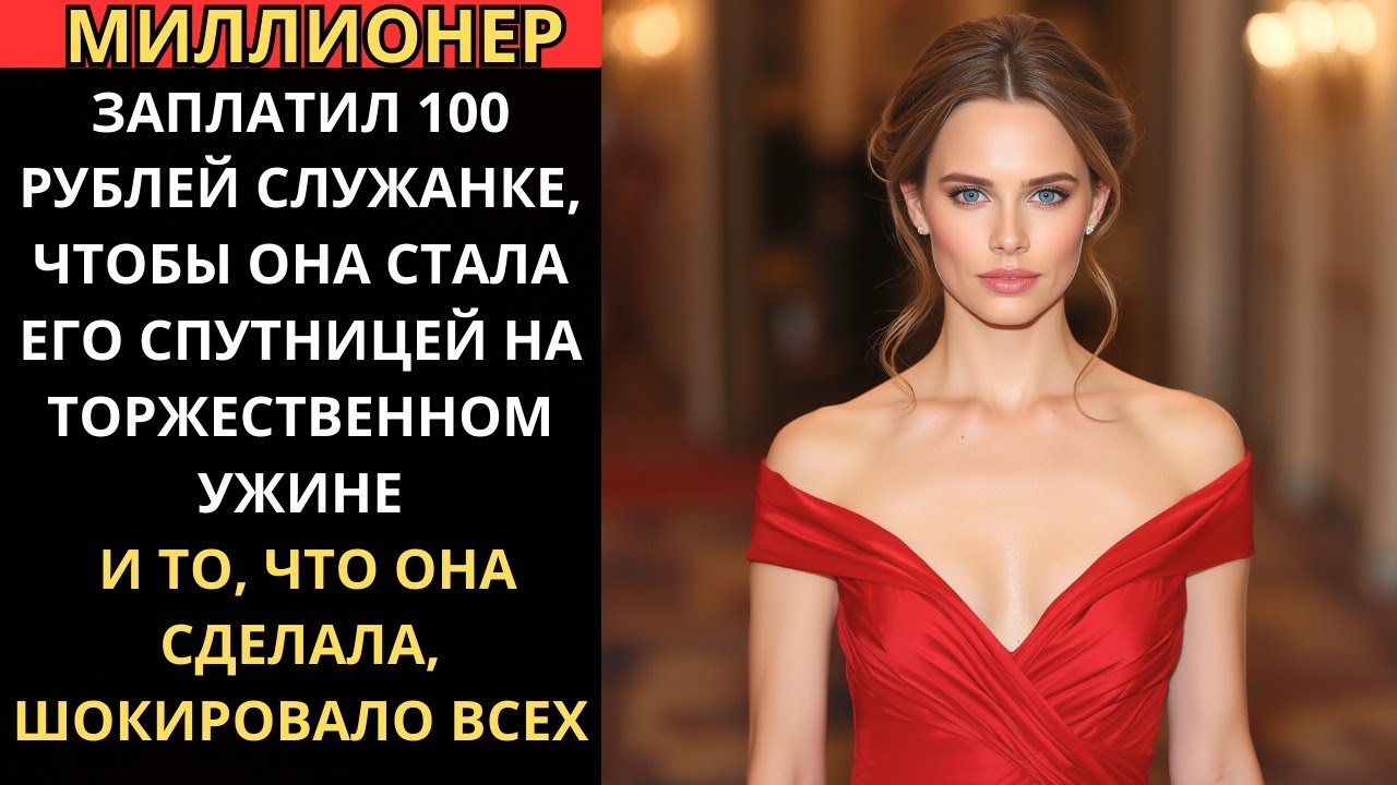 МИЛЛИОНЕР ЗАПЛАТИЛ 100 РУБЛЕЙ СЛУЖАНКЕ ДЛЯ ГАЛА-УЖИНА ЕЁ ПОСТУПОК ШОКИРОВАЛ ВСЕХ НА БАЛУ СРАЗУ ВСЕ